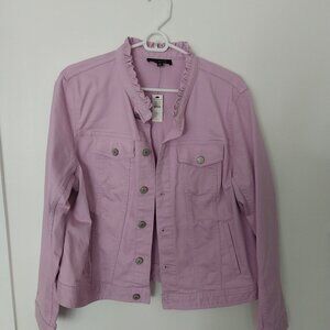 Talbots Lavender Jean-Style Jacket Women's XL